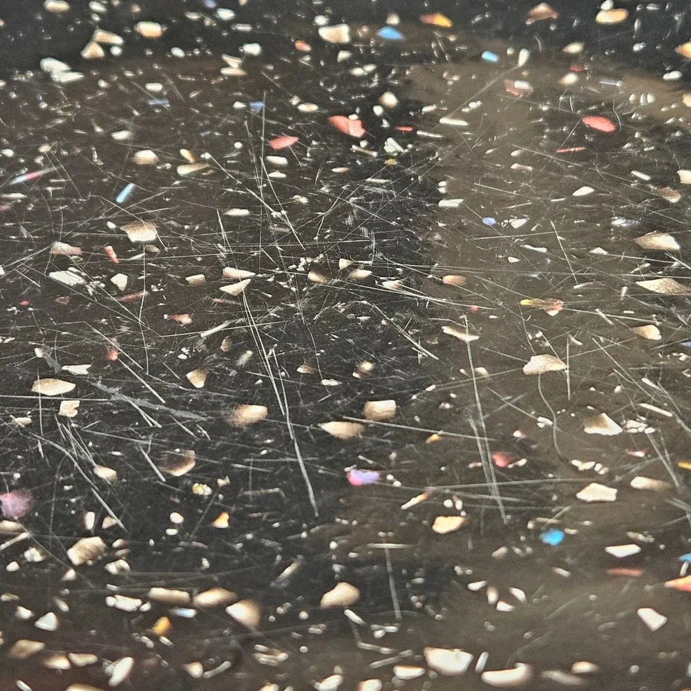 Zak Designs Confetti Black Melamine Plate Set of 4 Recycled‎ 04229-1 Retro *